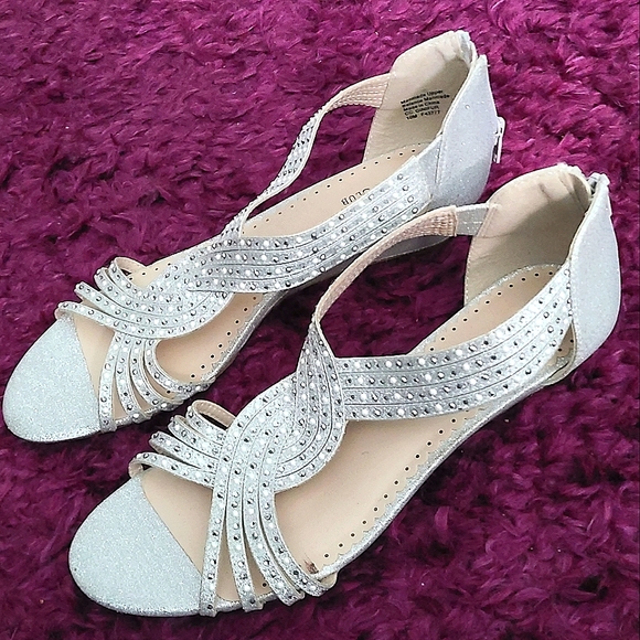 Charter Club Sparkling Silver Zip Up Slippers - Picture 3 of 5